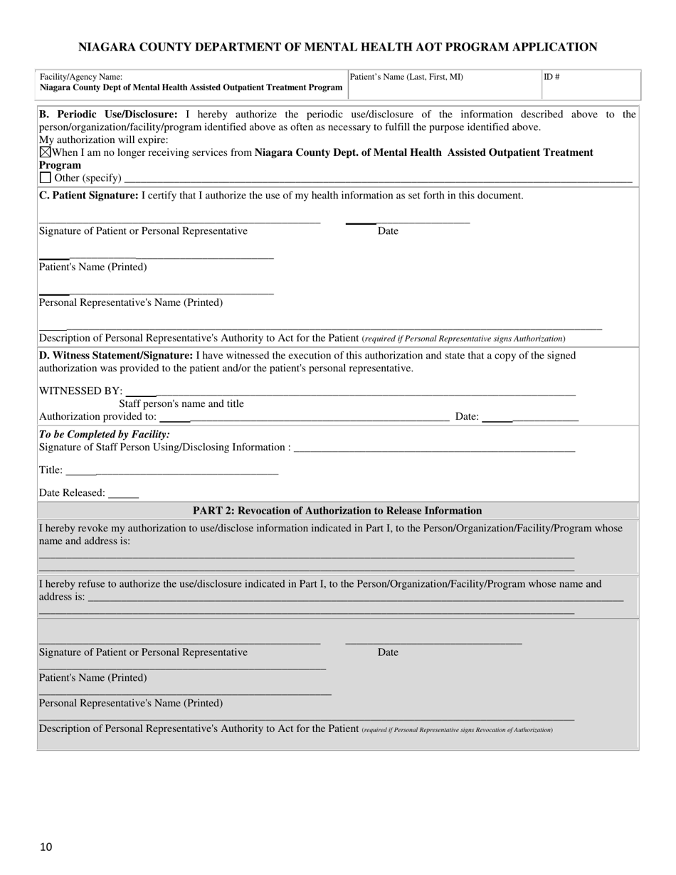 Niagara County Aot Application - Niagara County, New York, Page 10