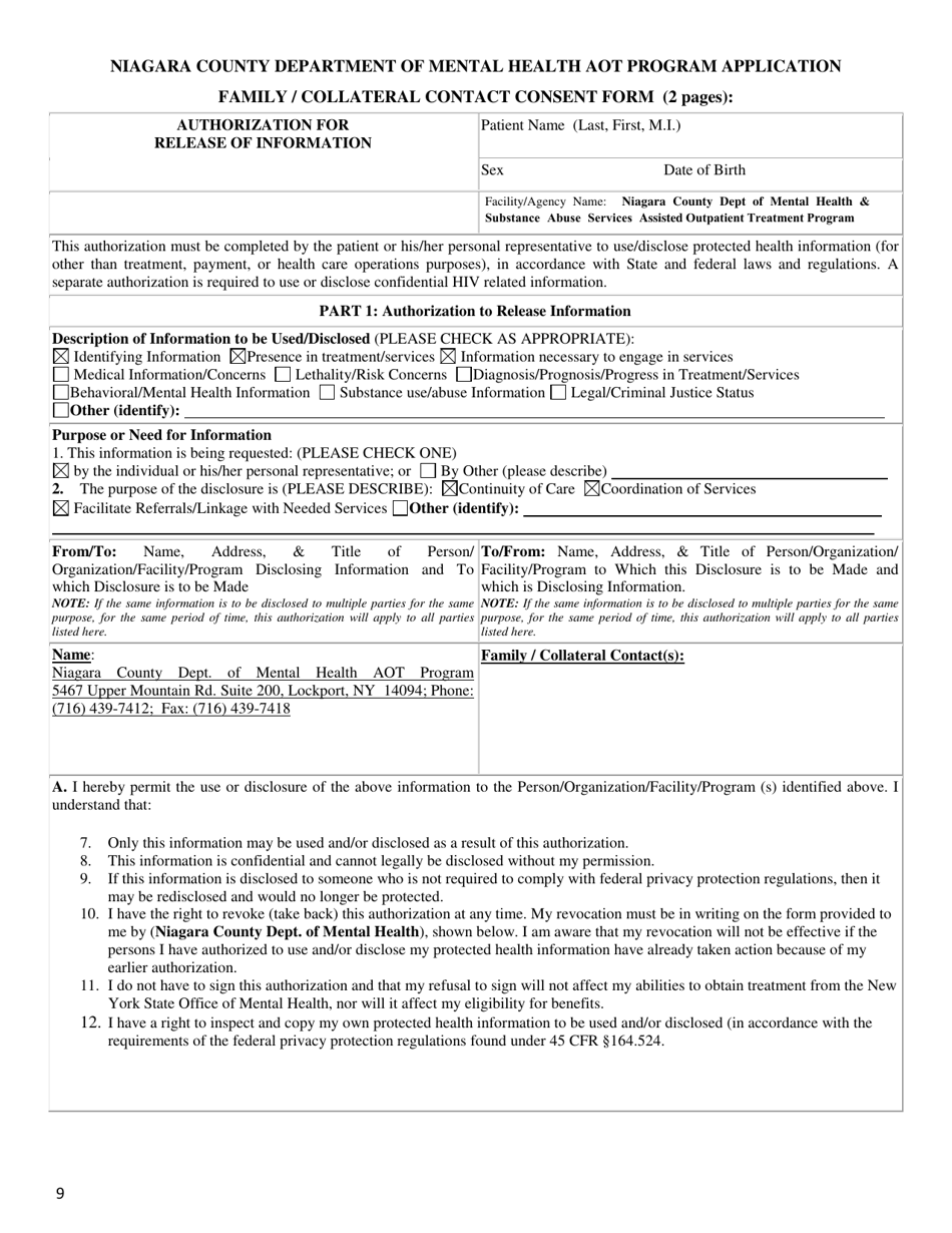 Niagara County Aot Application - Niagara County, New York, Page 9