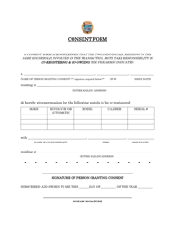 Document preview: Consent Form - Niagara County, New York