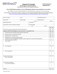 Document preview: Form HCA13-771 Request for Synagis - Washington