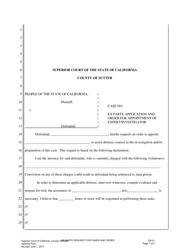 Document preview: Form CR-01 Ex Parte Application and Order for Appointment of Expert/Investigator - County of Sutter, California