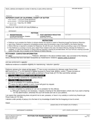 Document preview: Form CR-05 Petition for Resentencing or Post-sentence Reduction - County of Sutter, California