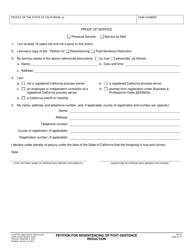 Form CR-05 Petition for Resentencing or Post-sentence Reduction - County of Sutter, California, Page 2