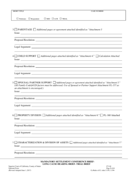 Form CV-04 Mandatory Settlement Conference Brief - Long Cause Hearing Brief - Trial Brief - County of Sutter, California, Page 3