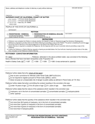 Document preview: Form CR-06 Petition for Resentencing or Post-sentence Redesignation or Dismissal/Sealing - County of Sutter, California