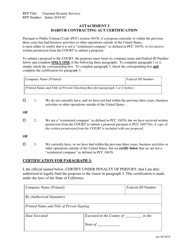 Document preview: Attachment 5 Darfur Contracting Act Certification - County of Sutter, California