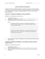 Document preview: Small Business Declaration - County of Sutter, California