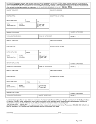 Employment Application - County of Sutter, California, Page 2