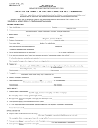 Document preview: Form DEC-92-19-2 Application for Approval of Sanitary Facilities for Realty Subdivisions - Schenectady County, New York