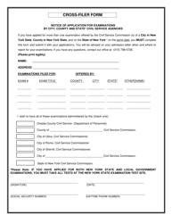 Document preview: Cross-filer Notice of Application for Examinations by City, County and State Civil Service Agencies - Oneida County, New York