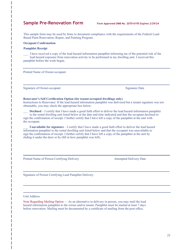 Document preview: Sample Pre-renovation Form