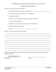 Formulario PL-CR003 Peticion Del Demandado - County of Placer, California (Spanish), Page 2