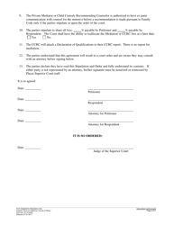 Form PL-FCS003 Stipulation and Order for Private Mediator or Child Custody Recommending Counselor - County of Placer, California, Page 2