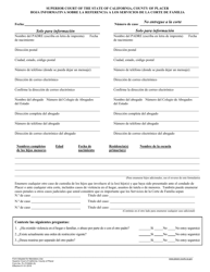 Document preview: Formulario PL-FCS006 Hoja Informativa Sobre La Referencia a Los Servicios De La Corte De Familia - County of Placer, California (Spanish)