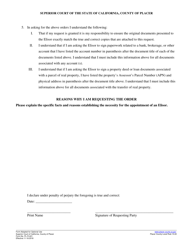 Form PL-FL021 Request for Elisor - County of Placer, California, Page 2