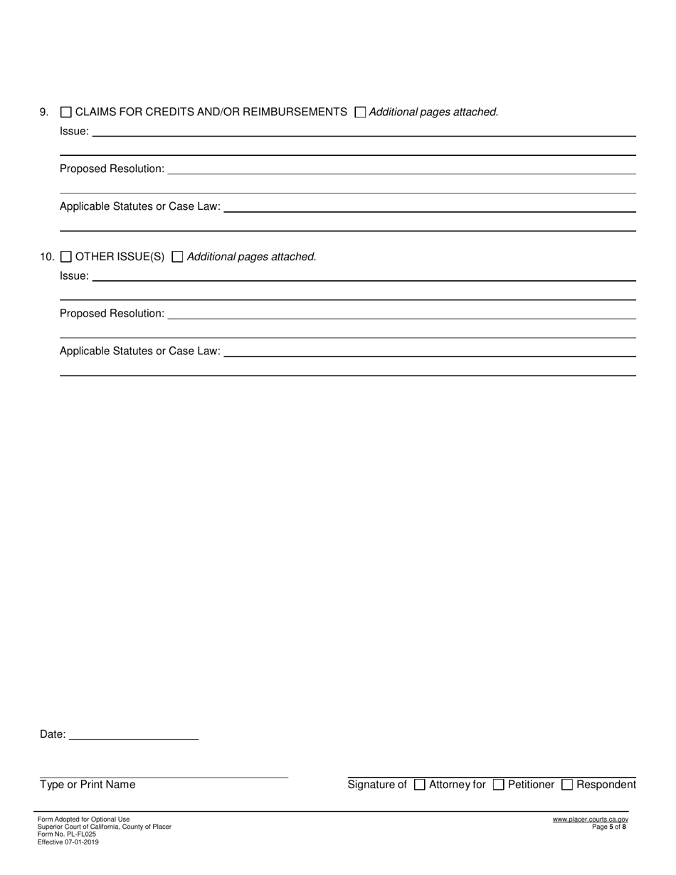 Form PL-FL025 - Fill Out, Sign Online and Download Fillable PDF, County ...