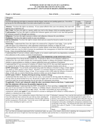 Document preview: Form PL-CR018 Advisement and Waiver of Rights (Misdemeanor) - County of Placer, California