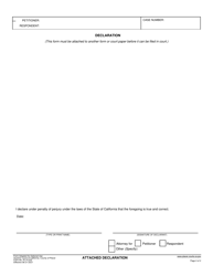 Form PL-FL032 Family Law - Request to Drop/Terminate Restraining Order and Declaration - County of Placer, California, Page 2
