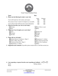 Form PL-CW905 Court Visitor Feedback Form - County of Placer, California (English/Spanish)