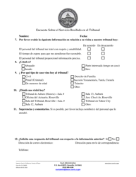 Form PL-CW905 Court Visitor Feedback Form - County of Placer, California (English/Spanish), Page 2