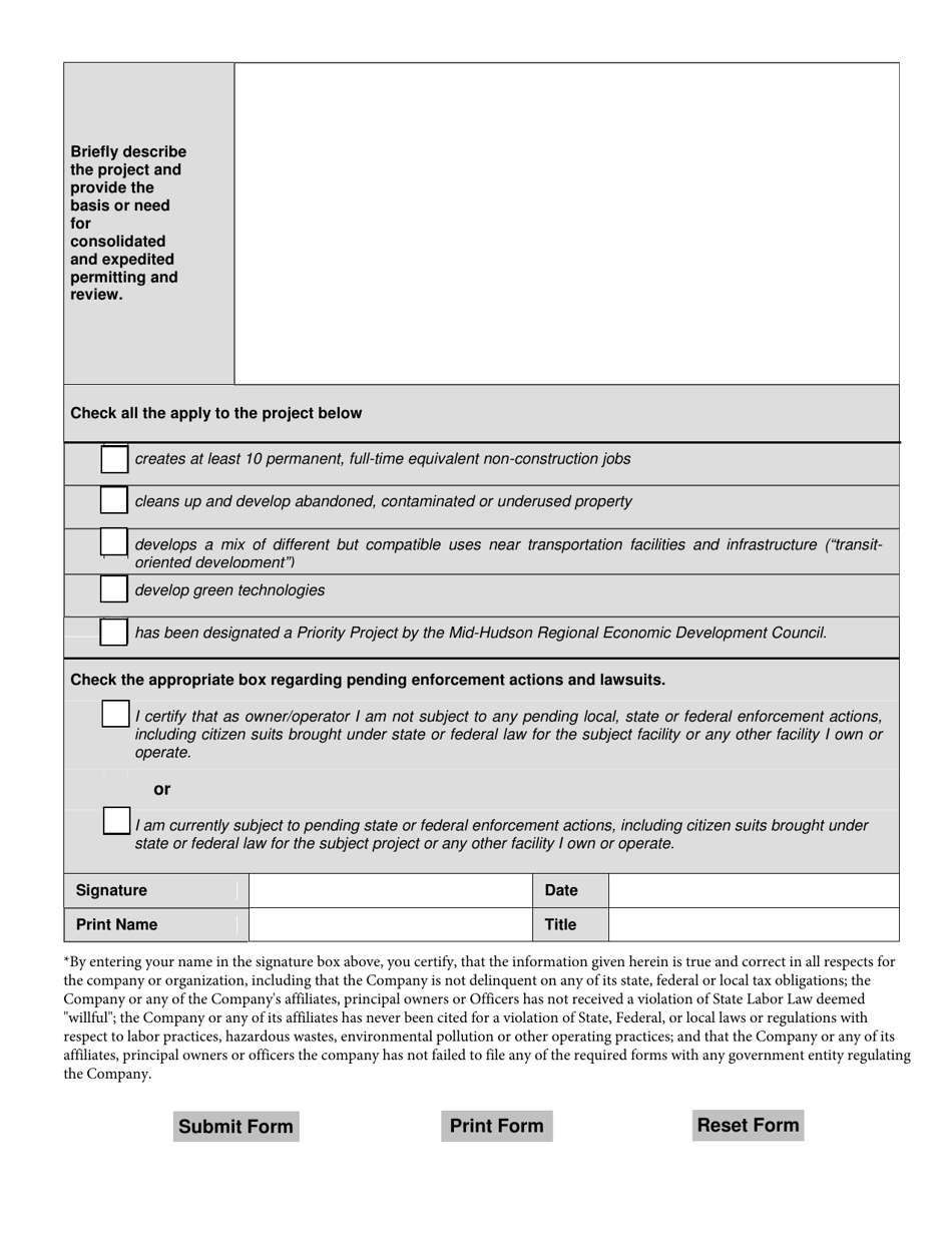 Consolidated and Expedited Permitting and Review Application - Dutchess County, New York, Page 3