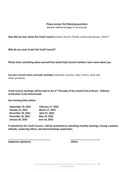 Youth Council Application - Dutchess County, New York, Page 2