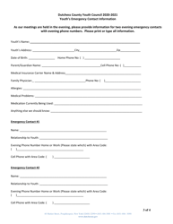 Youth Council Application - Dutchess County, New York, Page 4