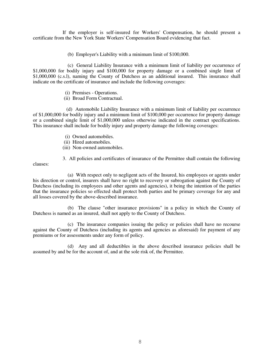 Permit for Commercial Photography, Film, and Other Electronic Imaging - Dutchess County, New York, Page 8