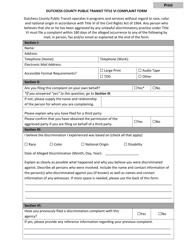 Document preview: Title VI Complaint Form - Dutchess County, New York (English/Spanish)