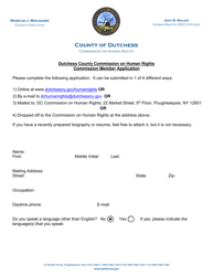 Dutchess County Commission on Human Rights Commission Member Application - Dutchess County, New York, Page 2