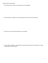 Dutchess County Commission on Human Rights Commission Member Application - Dutchess County, New York, Page 3