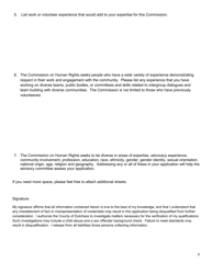 Dutchess County Commission on Human Rights Commission Member Application - Dutchess County, New York, Page 4