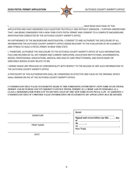 Dcso Pistol Permit Application - Dutchess County, New York, Page 8