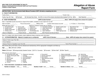 Document preview: Form DOH-61 Allegation of Abuse Report Form - Putnam County, New York
