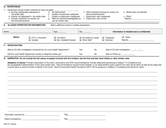 Form DOH-61 Allegation of Abuse Report Form - Putnam County, New York, Page 2
