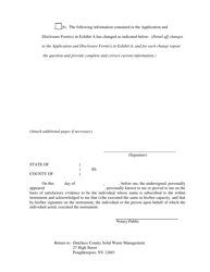 Solid Waste Disposal Relicensing Affidavit (Corporation/LLC) - Dutchess County, New York, Page 2