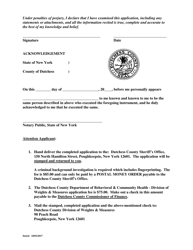 Application for Precious Metal License - Dutchess County, New York, Page 2
