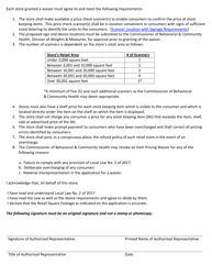Item Pricing Requirement Waiver Application - Dutchess County, New York, Page 2