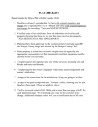 Document preview: Plat Checklist - Bosque County, Texas