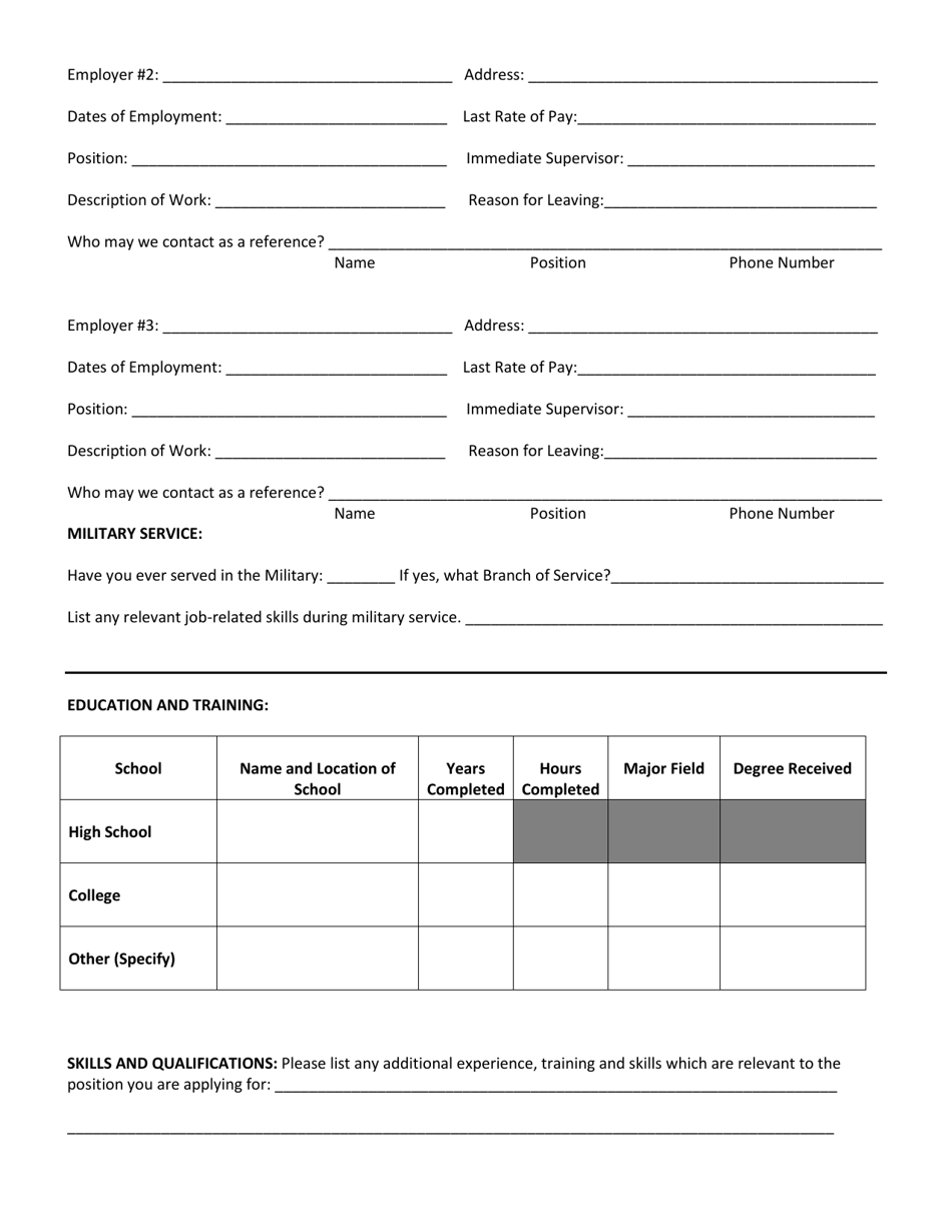 Bosque County, Texas Employment Application - Fill Out, Sign Online and ...