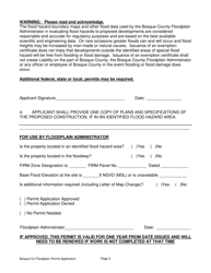 Floodplain Permit Application - Bosque County, Texas, Page 2