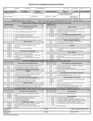 Document preview: Form EH-06 Retail Food Establishment Inspection Report - City of Corpus Christi, Texas