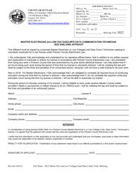 Master Electrician and Low Voltage/Lmtd Data Communication Technician Shelving Affidavit - Putnam County, New York, Page 2