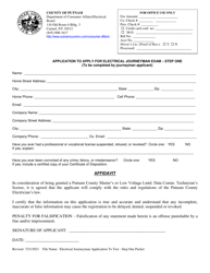 Application to Apply for Electrical Journeyman Exam - Step One - Putnam County, New York, Page 2