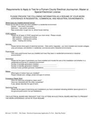 Application to Apply for Electrical Journeyman Exam - Step One - Putnam County, New York, Page 4