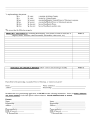 Court Initiated Guardianship Information Letter - Grimes County, Texas, Page 2