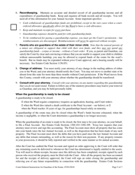 Guardian of the Estate Only Court-Ordered Instructions - Grimes County, Texas, Page 5