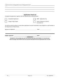Revocable Permit Application and Permit Form for Honorary Street Sign Toppers - City of Sacramento, California, Page 3