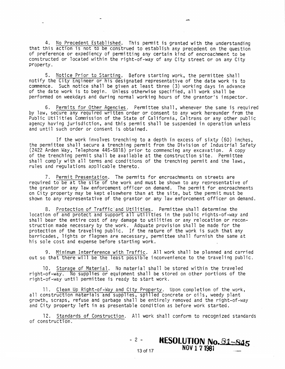 Revocable Permit for Monitoring Well Application - City of Sacramento, California, Page 13