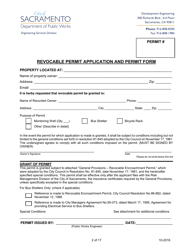 Revocable Permit for Monitoring Well Application - City of Sacramento, California, Page 2